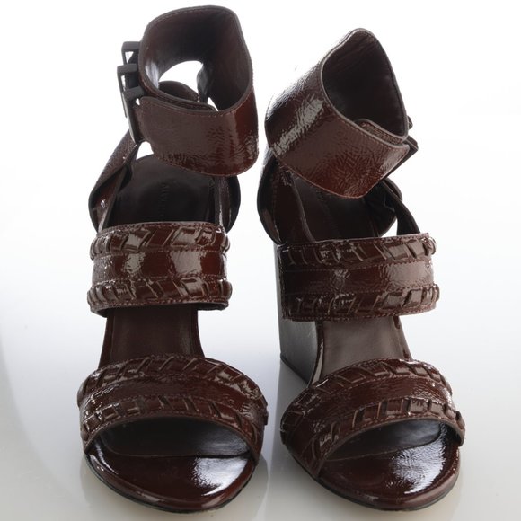 Alexander Wang Patent leather Kasia Wedge Sandals - Picture 3 of 10